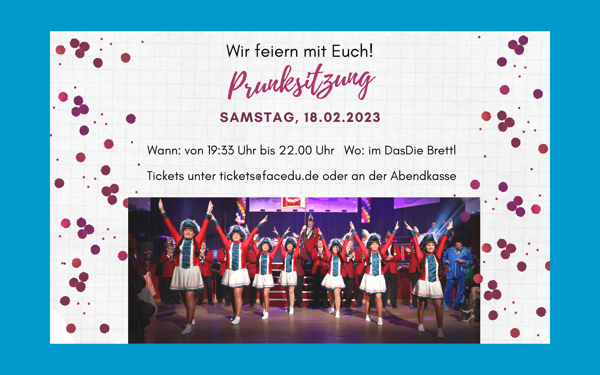 Prunksitzung blau