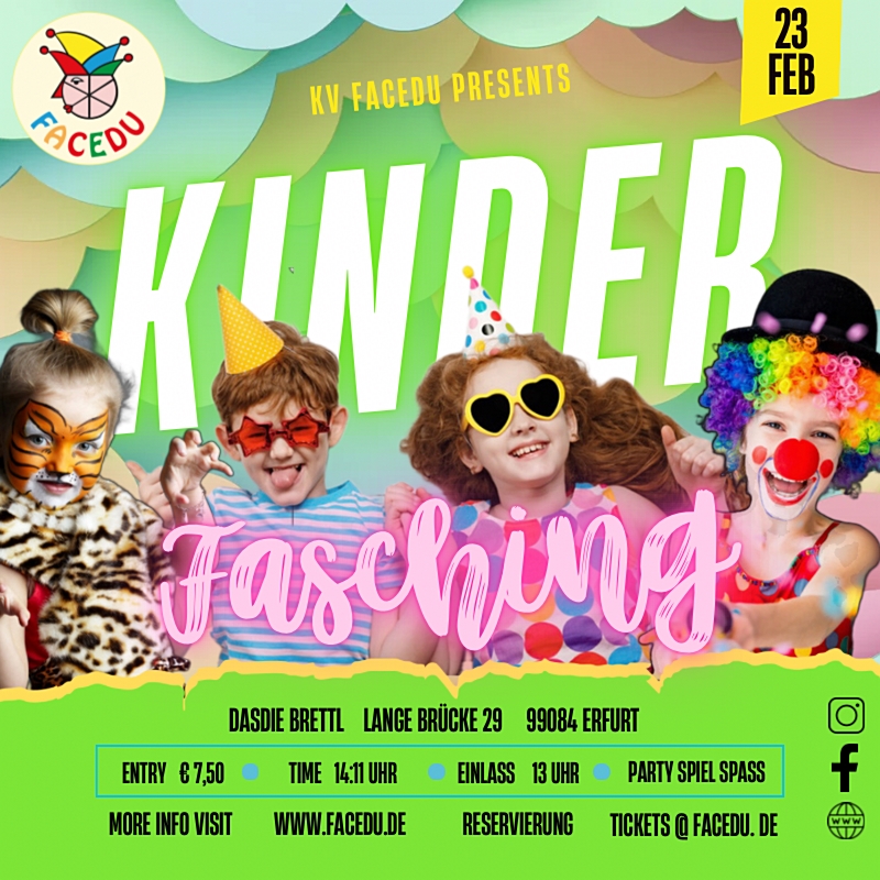 Kinderfasching 2025 für Calendar